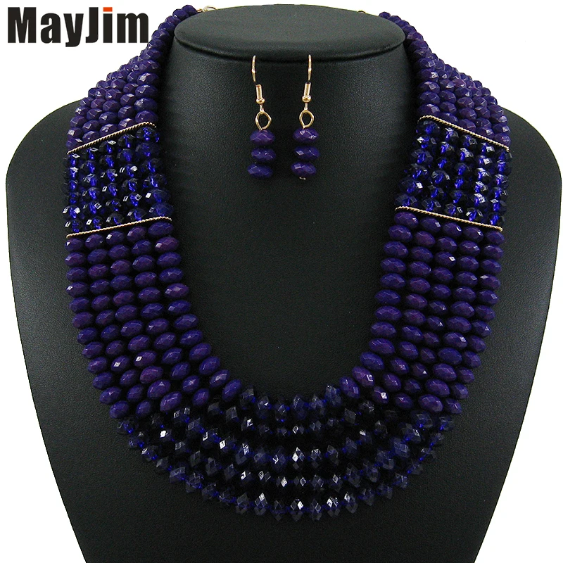 MayJim модные ювелирные наборы ручной работы золотая цепочка черный африканский