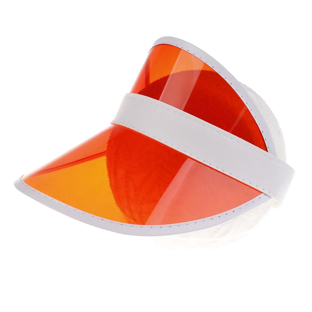 

Hirigin Summer Kids Hat Sun Visor Casual Translucent Clear Plastic PVC Sunscreen Cap For Children