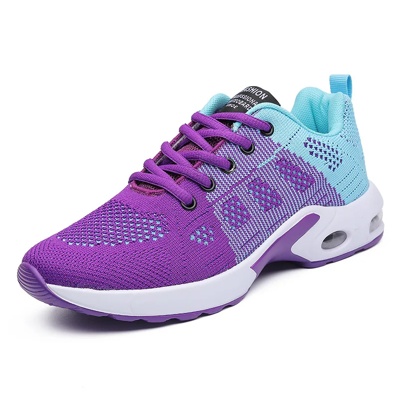 

Women's Shoes 2021Spring and Summer New Flying Woven Breathable Casual Shoes Trend Air Cushion Outdoor Travel Shoes Sports Shoes