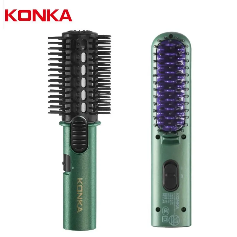 

KONKA Hair Curler Curling Iron Air Curler Hair Straightener Curler Hot Air Spin Ceramic Rotating Rollers Comb Hair Curler Tools