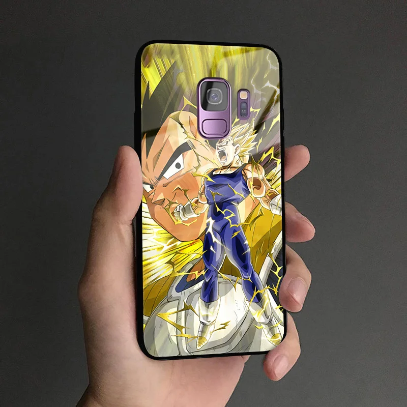 VEGETA 7 Vegeta Dragon Ball Z DBZ аниме мягкий силиконовый стеклянный чехол для телефона чехол для samsung Galaxy S8 S9 S10e S10 Note 8 9 10 Plus - Цвет: VEGETA 7