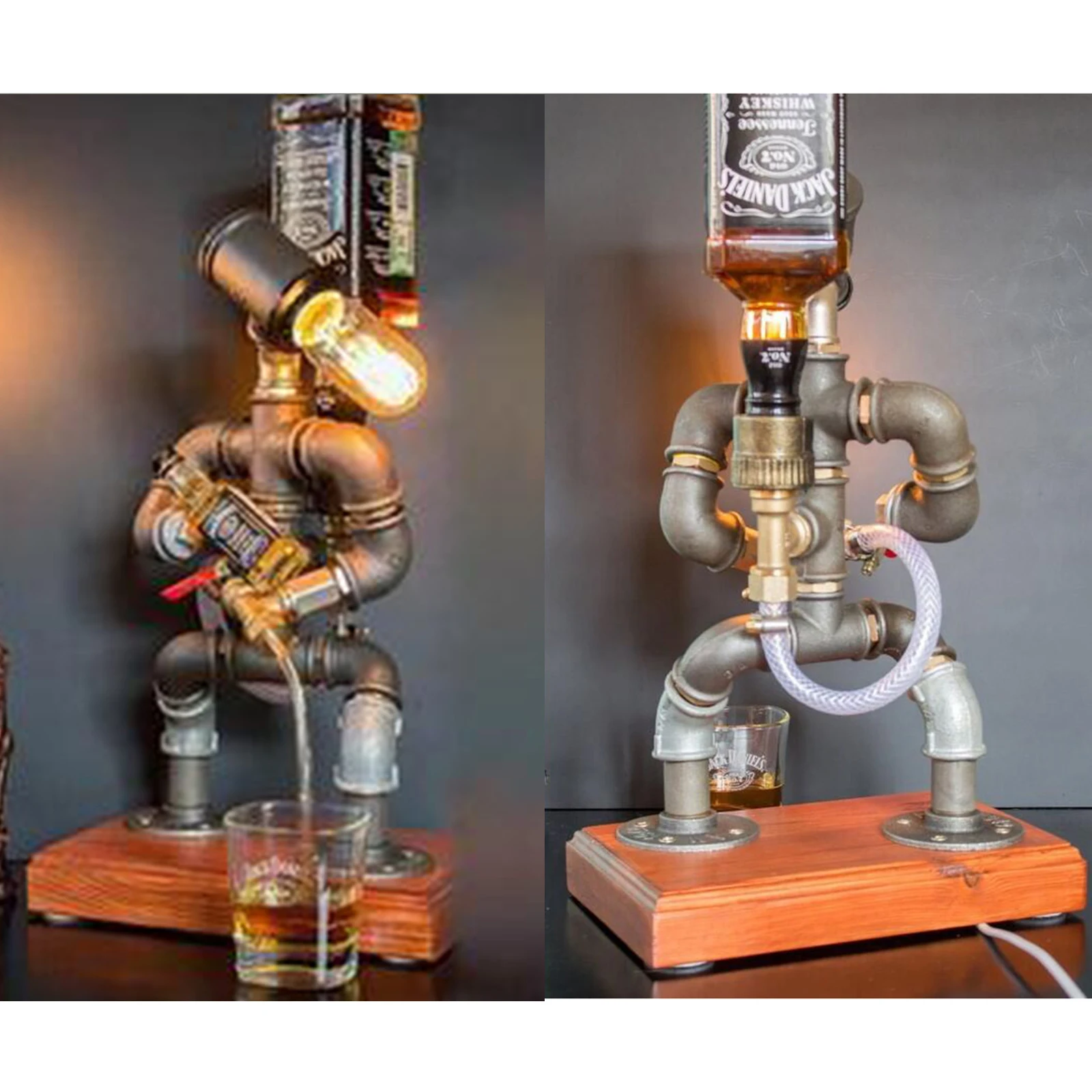 

Steampunk Industrial Lamp Wine Dispenser Bar Supplies Home Decor HUG-Deals