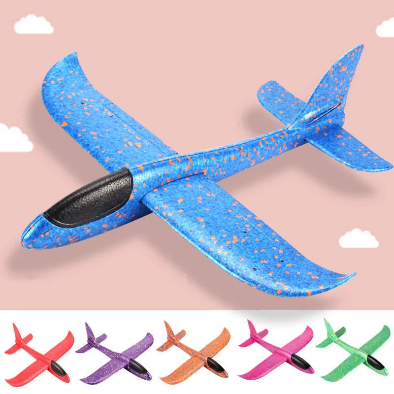 

5/6/10pcs lot 48CM Hand Throw Airplane EPP Foam Launch Fly Glider Planes Model Aircraft Outdoor Fun Toys for Children Party Game