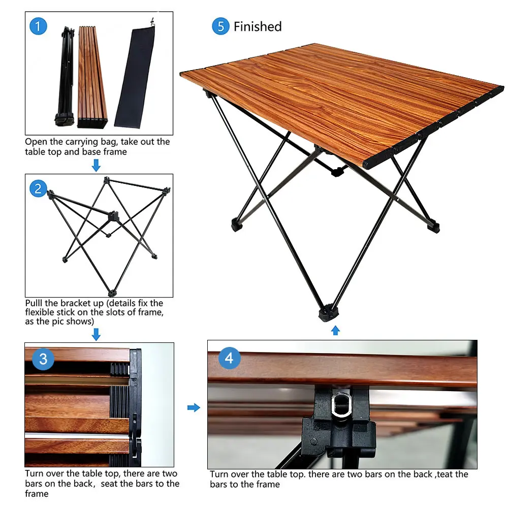 Складной стол из алюминиевого сплава для пляжа открытая площадка кемпинга