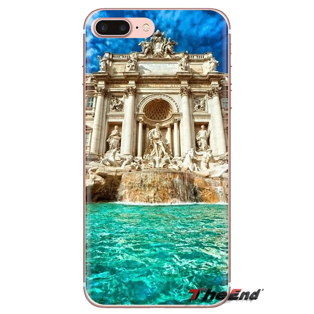 Для samsung Galaxy S2 S3 S4 S5 MINI S6 S7 edge S8 S9 Plus Note 2 3 4 5 8 Coque Fundas TPU чехол Чехол Fontana di Trevi Рим