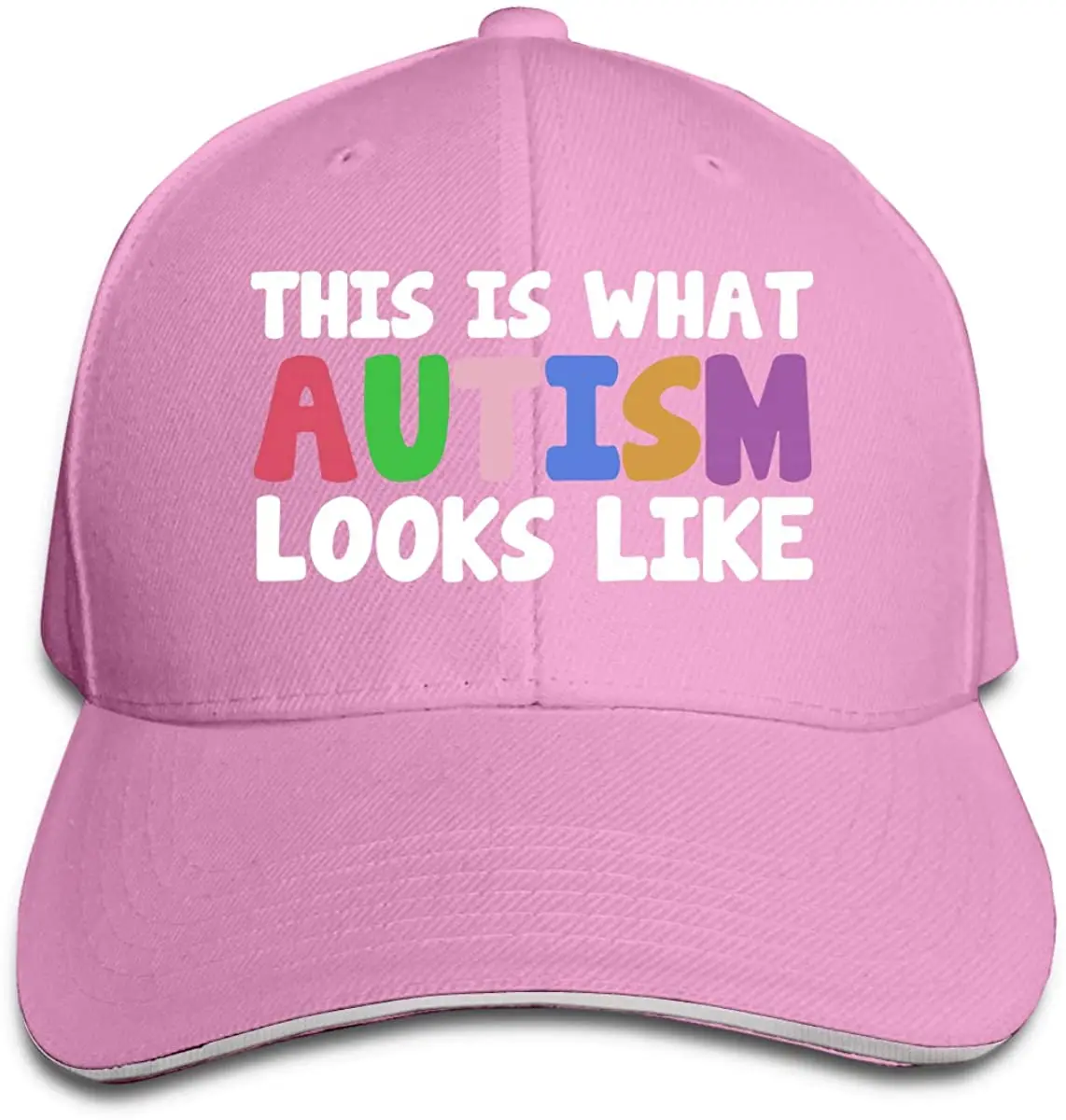 

Esto es lo que el autismo parece hombres o mujeres al aire libre Sandwich sombrero correa ajustable