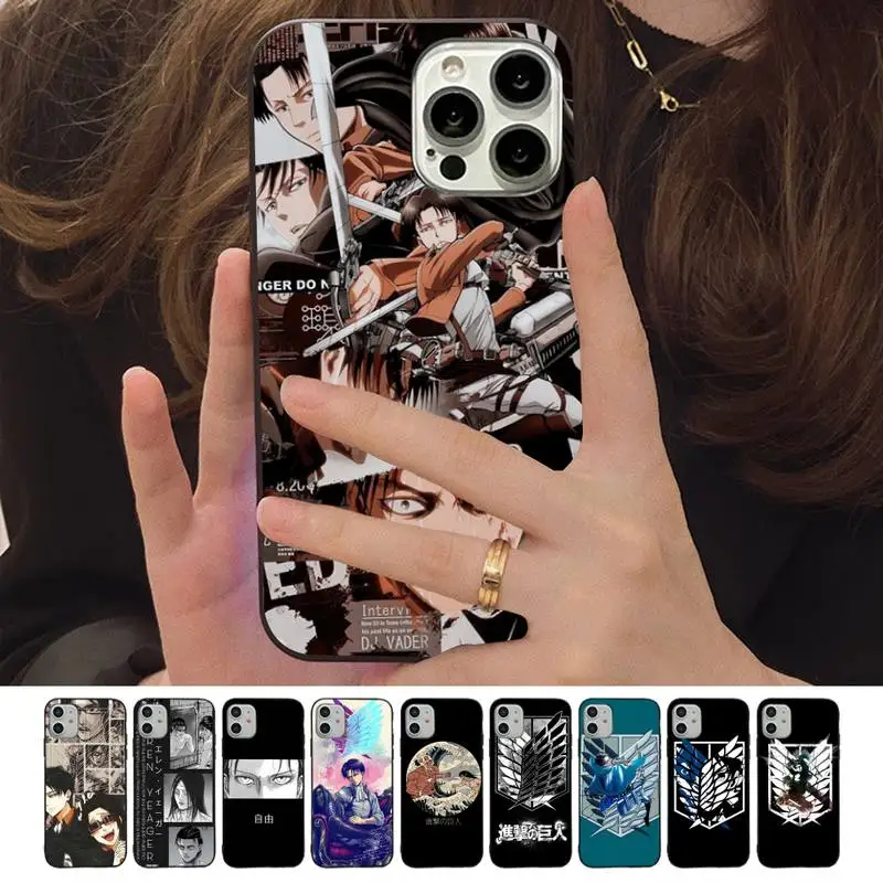

Anime Japanese Attack On Titan Phone Case For iPhone 13 11 8 7 6 6S Plus X XS MAX 5 5S SE 2020 XR 11 pro Funda