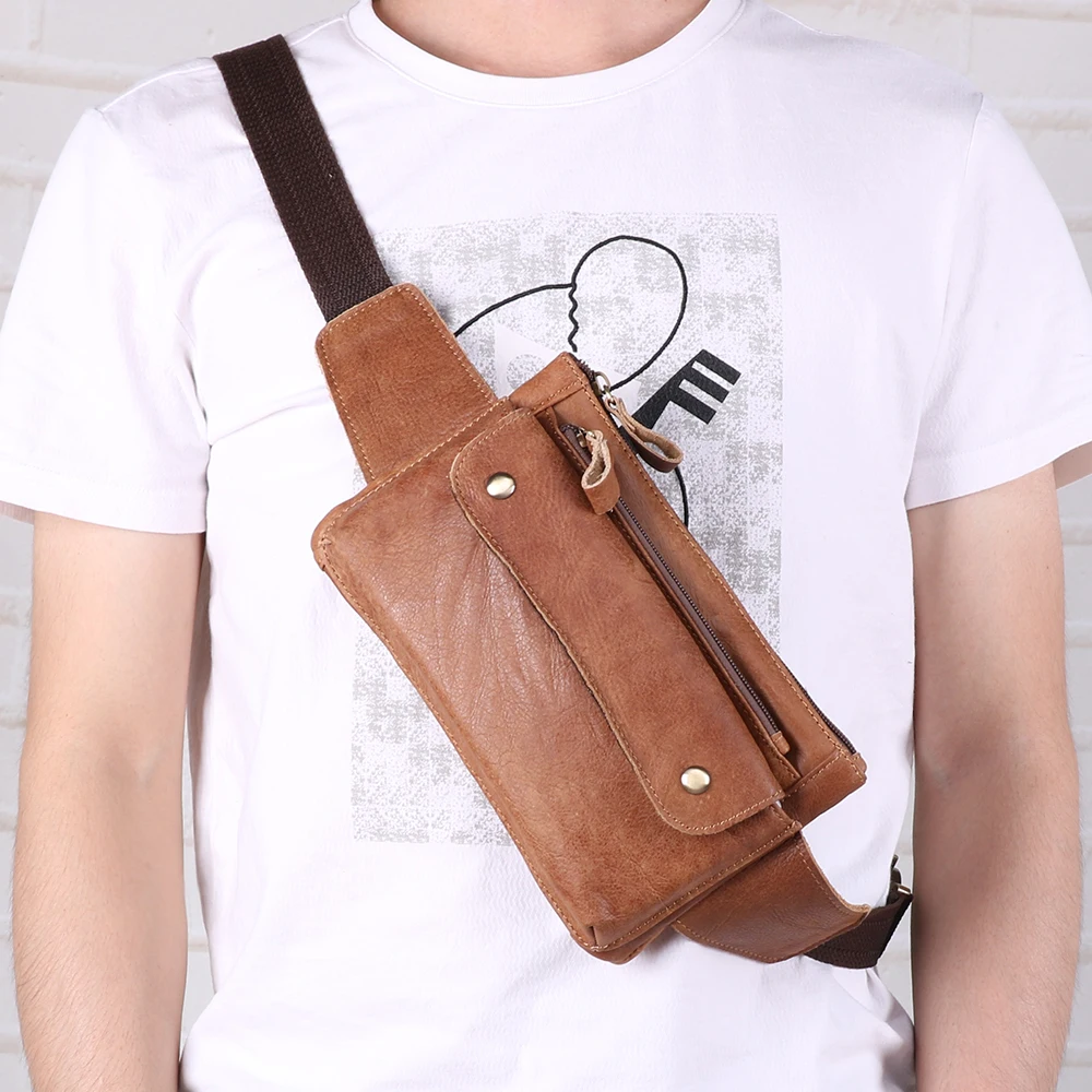 Повседневная модная мужская поясная сумка многофункциональная нагрудная