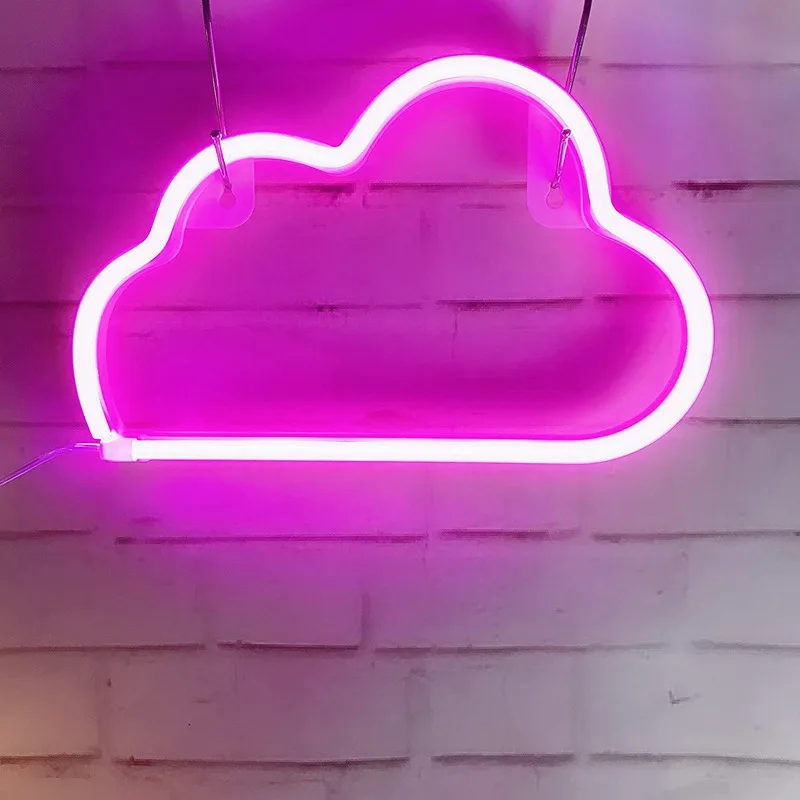 

Lightning Neon Light Led Wandlampen Batterij & Usb Powered Partij Bruiloft Venster Shop Home Decor Kinderkamer Night Lights 202