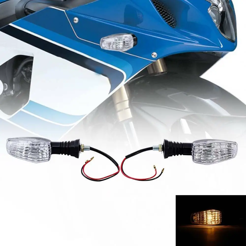 

Motorcycle Turn Signal Indicator White Lens For Suzuki GSXR600 04-05 GSXR1000 03-04