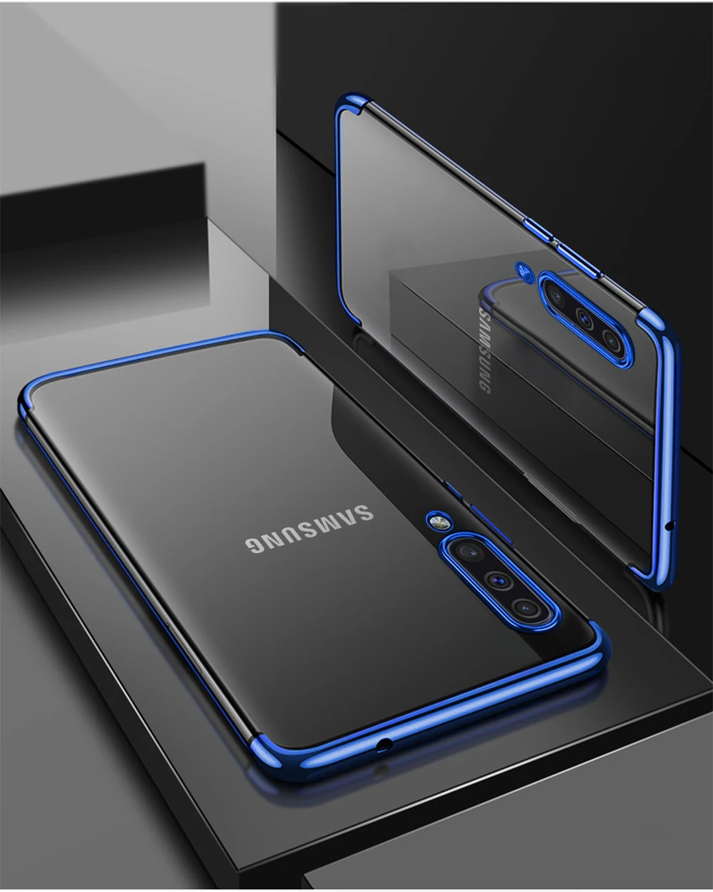 Чехол для Samsung Galaxy A50 Прозрачная мягкая силиконовая тонкая задняя крышка из ТПУ с