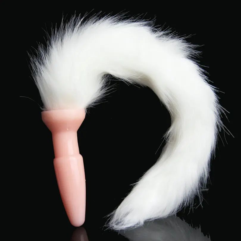 47 см Силиконовая Анальная пробка с лисьим хвостом для зачистки задних дворов