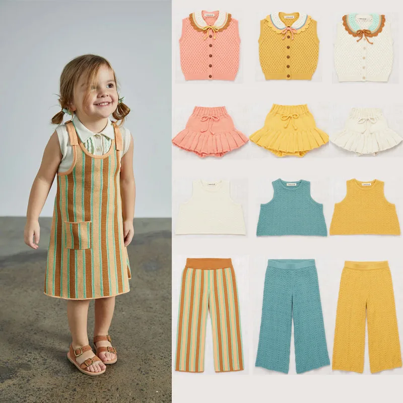 Детский хлопковый кардиган без рукавов на весну лето|Свитера| |