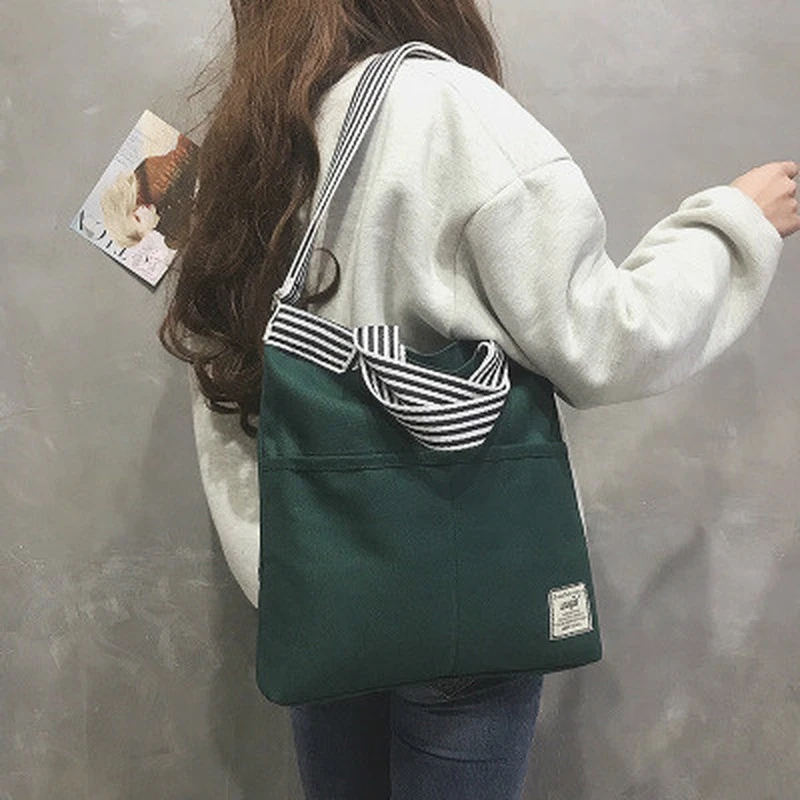 

Women Shoulder Bag Canvas Handbag Casual Tote Female Crossbody Bag Messenger Bags