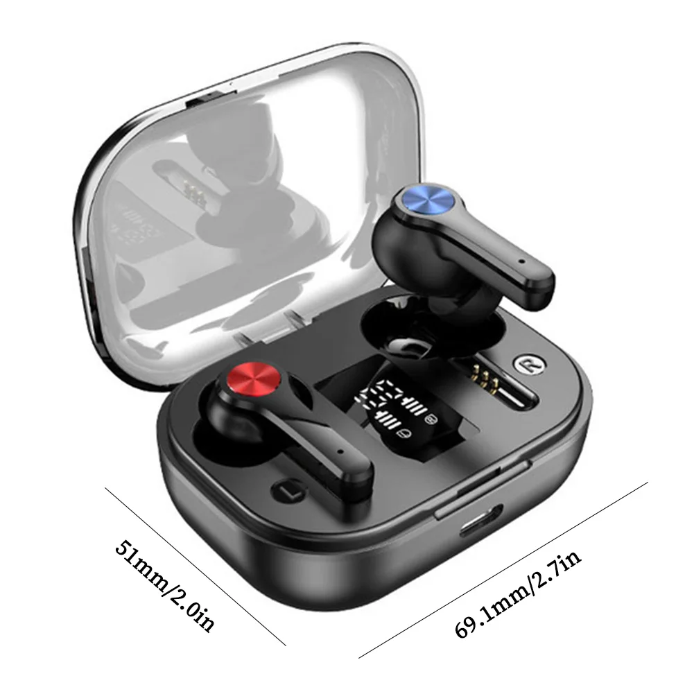 

TWS T28 Wireless Earbuds Bluetooth Headphones Mini In Ear Earbuds Sports RGB Light Waterproof Headsets With Mic Noise Reduction