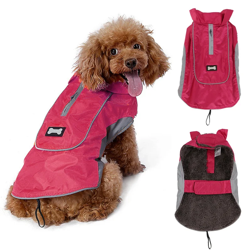 Зимняя теплая куртка для собак водонепроницаемая Спортивная одежда из
