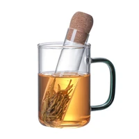 glass tea infuser tea filter creative pipe glass design tea strainer fancy filter for puer tea mug herb kitchen accessories