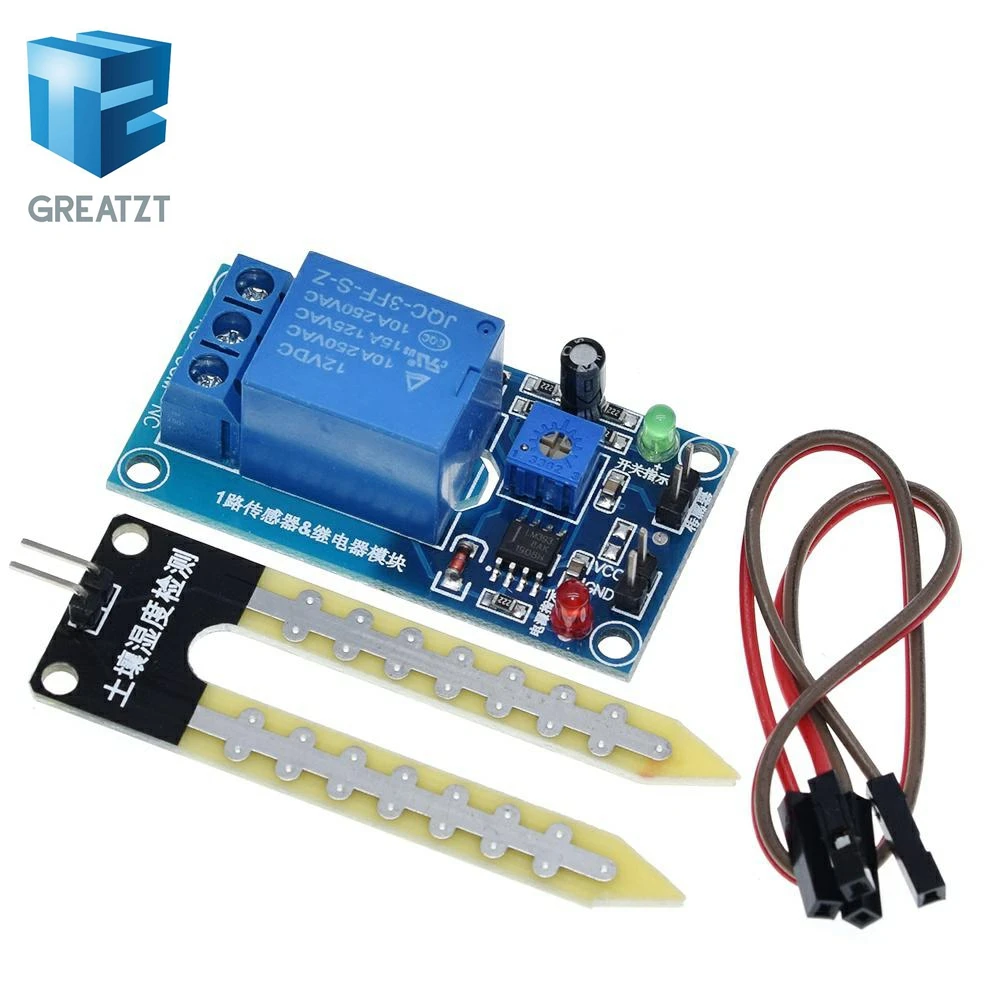 1 шт. Новый DC 5 в 12 В датчик влажности почвы релейный модуль управления