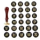 Восковая печать с европейскими буквами, печать, штемпели, металлическая деревянная ручка