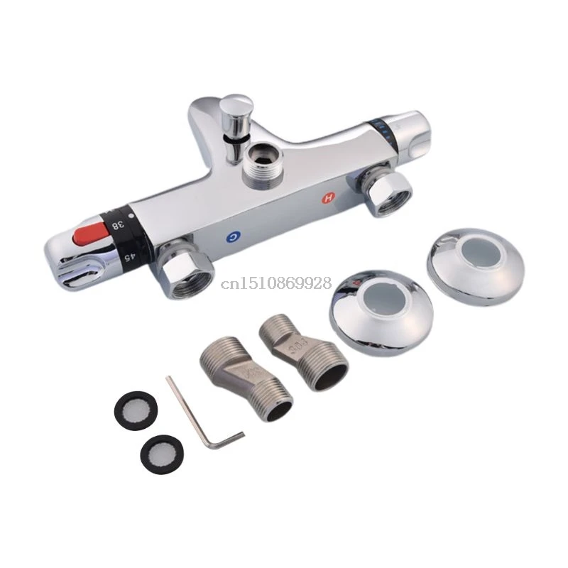 

Chrome Thermostatic Bath Shower Mixer Tap Valve Deck Mounted Bathroom Filler