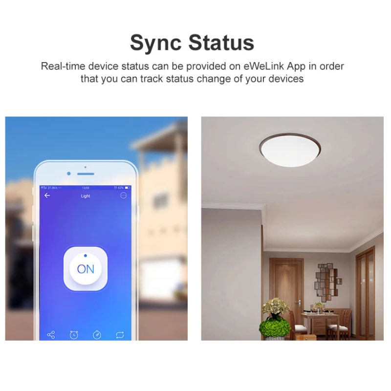 Интеллектуальный выключатель света SONOFF Basic R3 WI FI DIY Смарт Управление