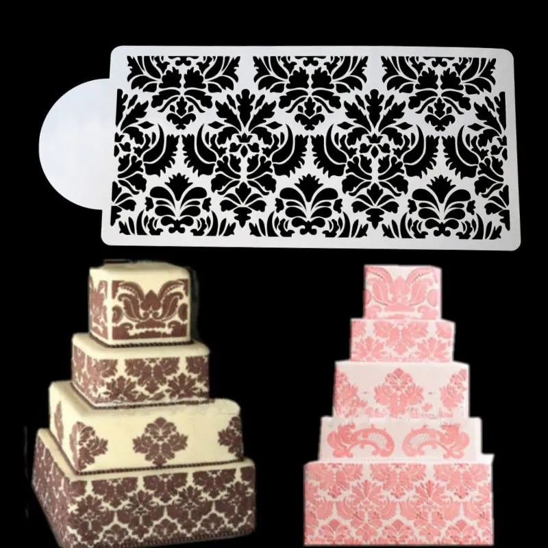 

Floral Cake Boder Stencils Pastry Tools Food-grade Plastic Reusable Lace Template Household All-match Portable Cake Fondant