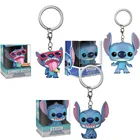 Аниме Disney Kawaii Lilo  Stitch Карманный Брелок виниловые экшн-фигурки коллекционные модели игрушки для детей Рождественский подарок