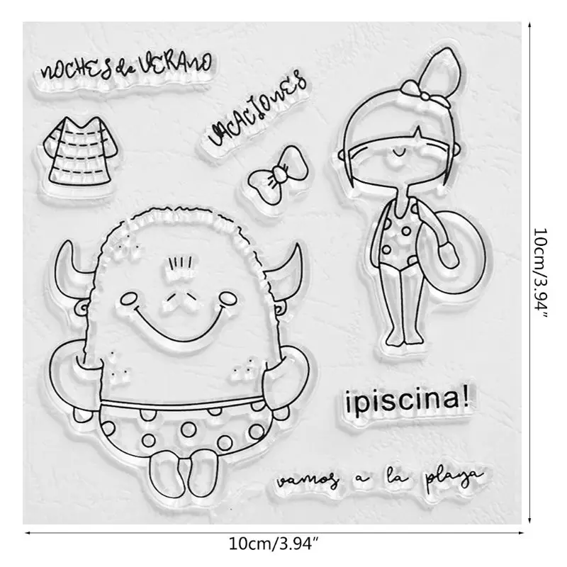 

Cartoon Girl Silicone Clear Seal Stamp DIY Scrapbooking Embossing Photo Album Decorative Paper Card Craft Art Handmade Gift