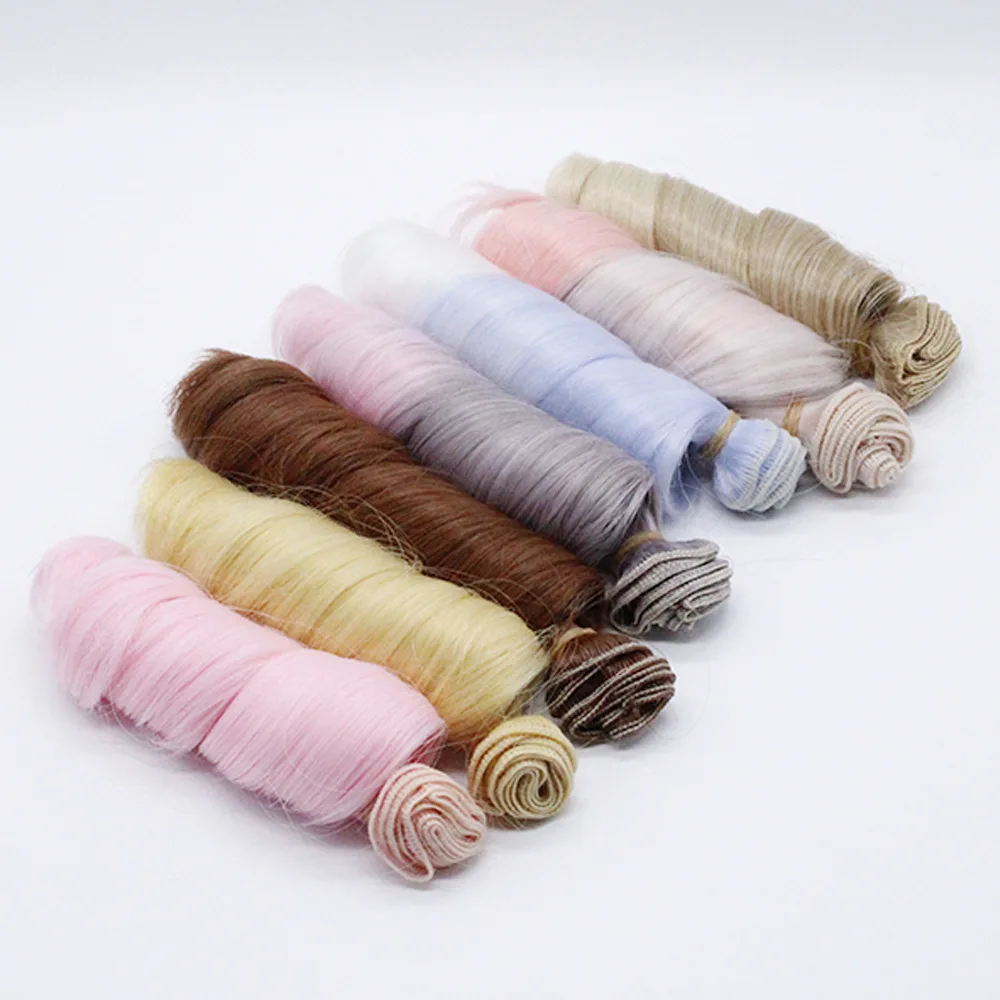 15*100 см наращивание кукольных париков термостойкие вьющиеся волосы натурального