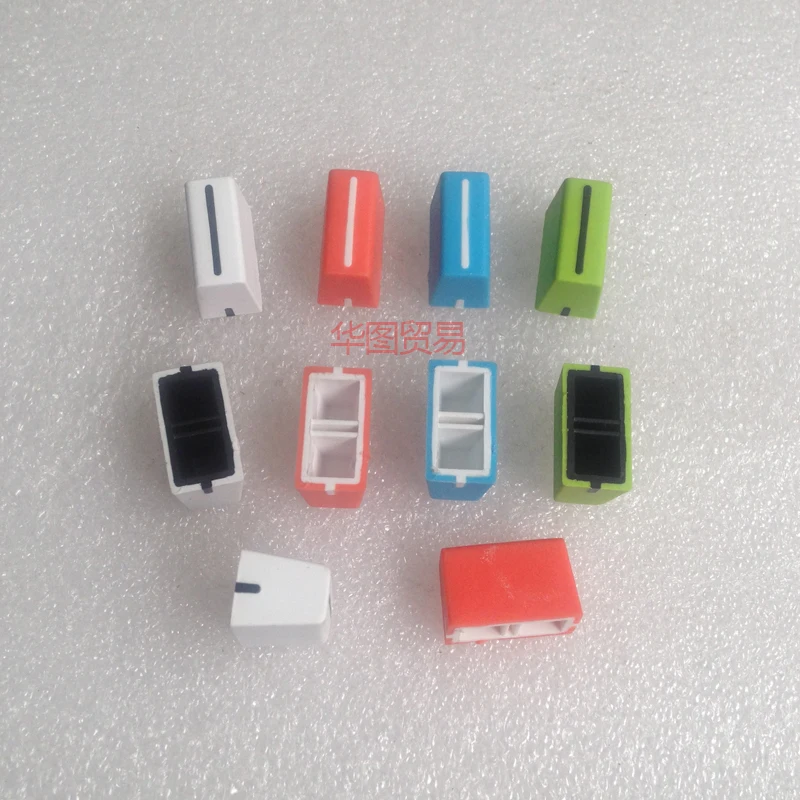 

4pcs Slide Potentiometer Pusher Cap 4mm 8mm Hole Pusher Cap Color Clipper Soft Switch Cap