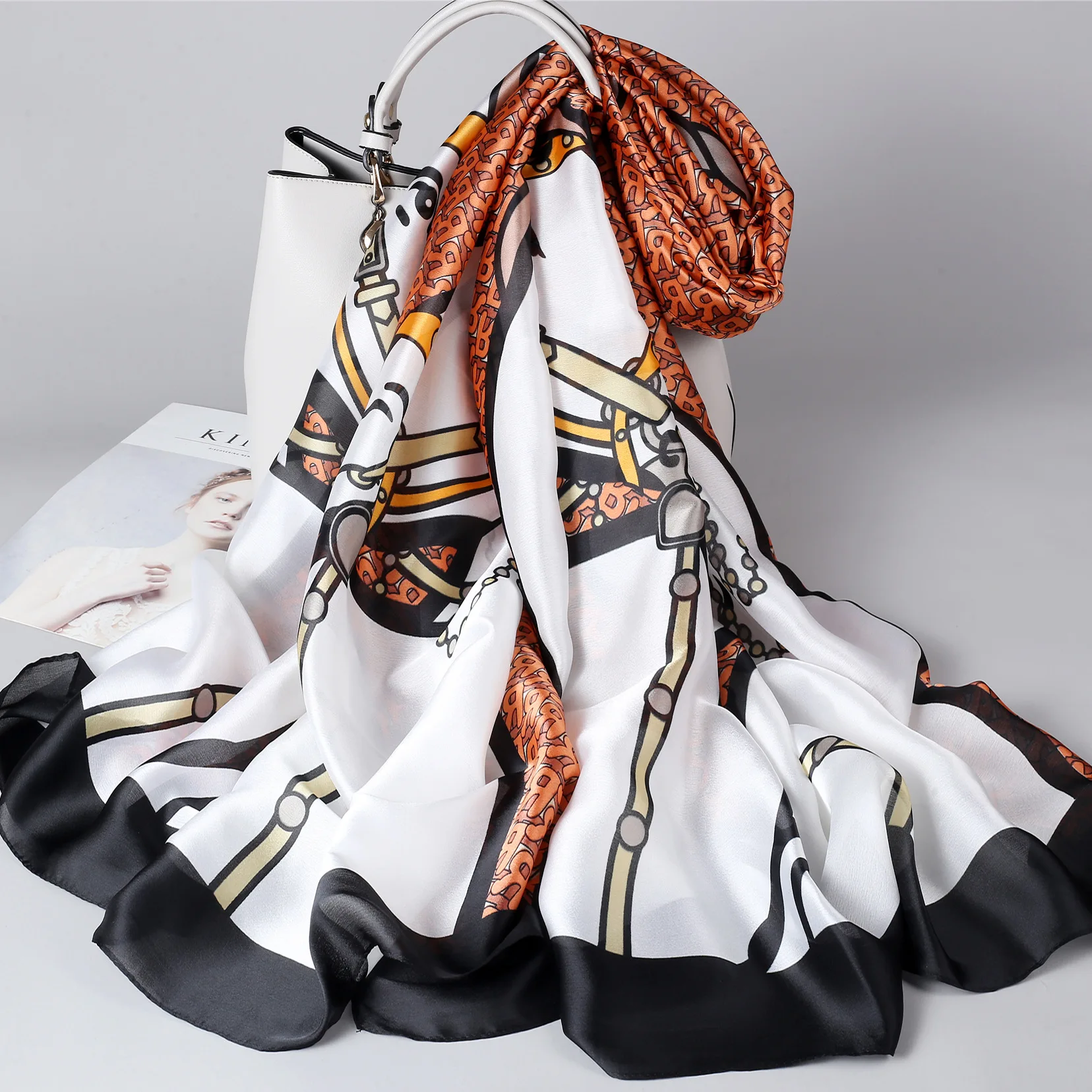 2020 новый дизайн шелковый шарф для женщин летний тонкий солнцезащитный с юбкой