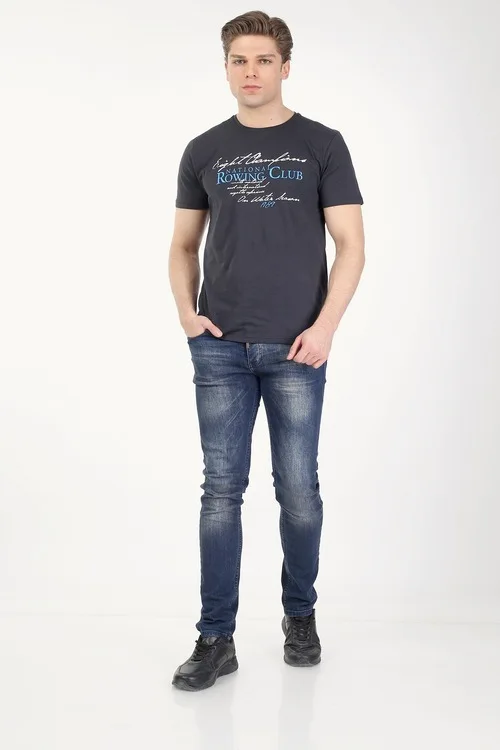 

Men's Summer Spring Oversized T shirts Casual 2021 New Season Fashion Cotton Men's Clothes Half Sleeve Printed Crew Neck T-Shirt