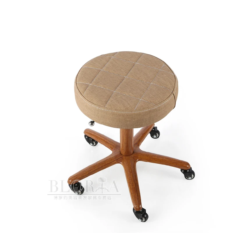 Bar Chair Cashier Round Stool High Simple Backrest Lift Rotating Beauty |