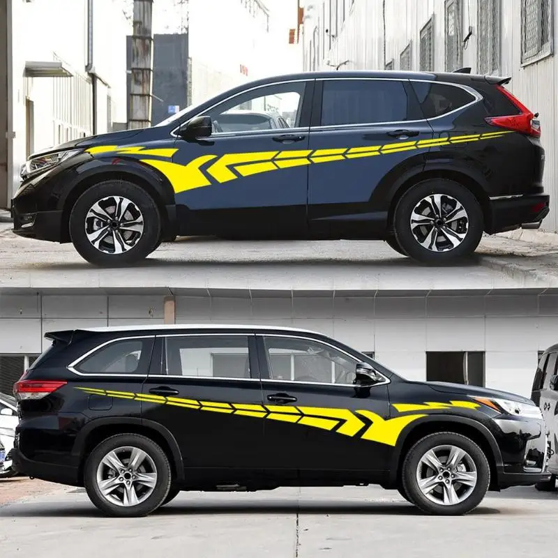 1 пара 340x40 см автомобильные наклейки авто все талии Боковые украшения тела наклейки универсальные аксессуары для стайлинга автомобилей