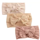 1 шт. бант для волос для девочек, мягкая нейлоновая повязка на голову чалма с бантиком, эластичные повязки на голову, аксессуары для волос