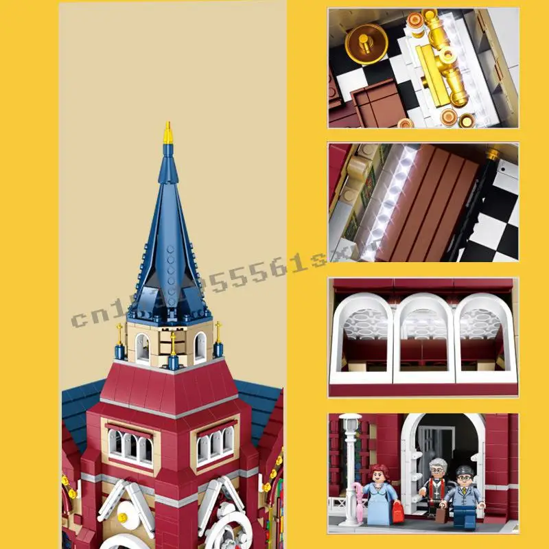 Новый городской уличный вид серии Юнион Черч Lepining City 2001 модель дома Строительные