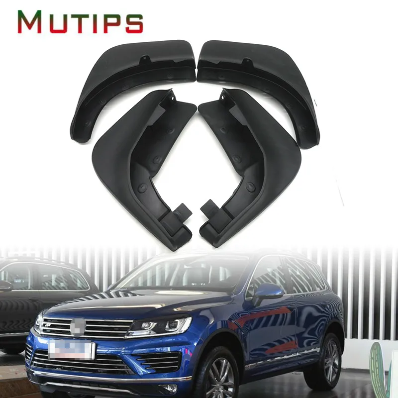 

Mutips car front rear mudguard splash guards black mud flaps accessories automobile For VW Touareg 2 Mk2 Car-styling 2011-2017