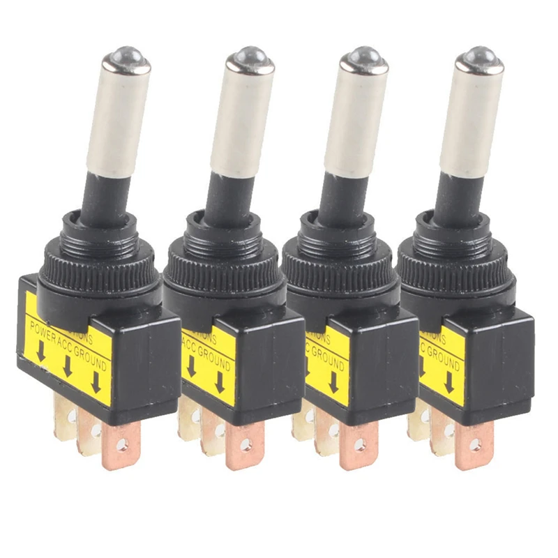 12V 20A Авто Красный светодиодный светильник переключатель кулисный 3Pin SPST