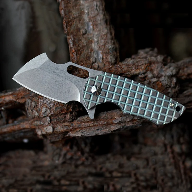 

Открытый Кемпинг S35VN стальной подшипник складной нож из титанового сплава Мини Портативный Брелок нож высокая твердость фруктовый нож