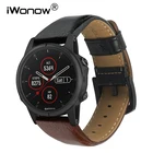 Ремешок для часов Garmin Fenix 6 6 Pro5 5 Plus Forerunner 945935Instinct S60 S62, кожаный, 22 мм