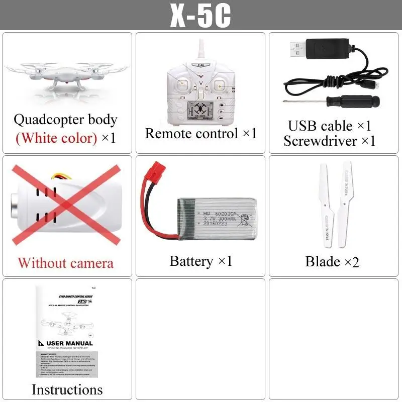 

Syma X5C RC Explorers 4 Channel 2.4GHz Quadcopter without Camera