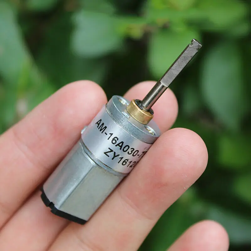 Микро Мини 16 мм мотор-редуктор DC 6V-12V 80-160RPM медленная скорость большой крутящий
