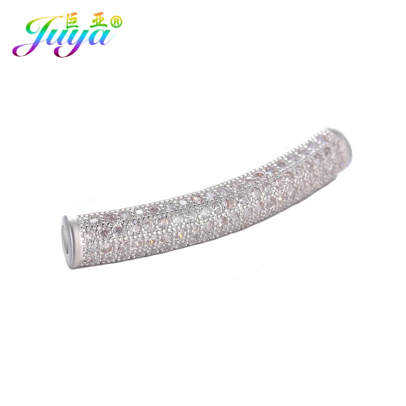 

Juya DIY Needlework Accessories Supplies Hollow Curved Tube Spacer Beads For Natural Stones Pearls Beadwork Jewelry Making