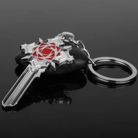 trendy anime vampire knight rose key shape keychains keyrings holder chaveiro for women men friends fans cosplay jewelry gift