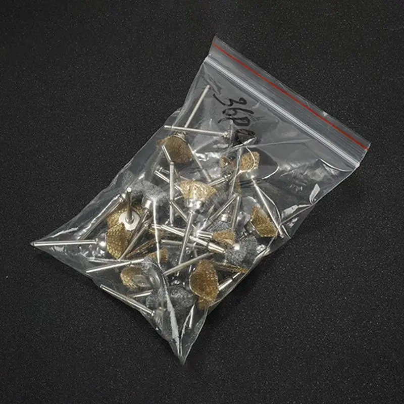 

36Pcs Steel Wire Wheel Brushes Set Kit Mini Drill Rotary Tools For Dremel Accessories Polishing Brush