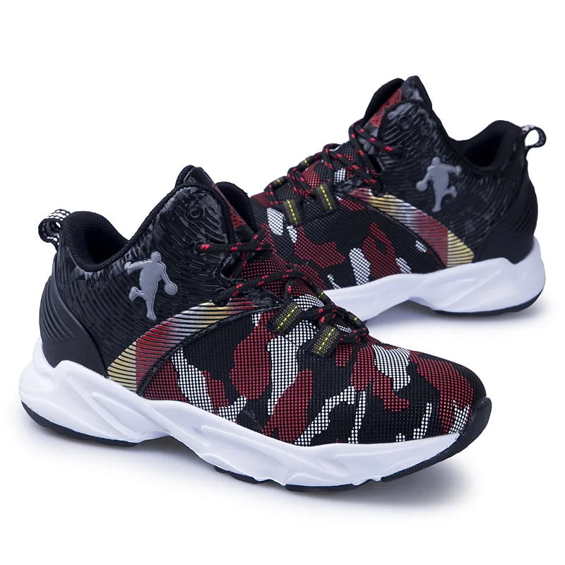 

High Quality Soft Non-slip Kids Sneakers Thick Sole Boys Basketball Shoes Children Sports Shoes Outdoor Boy Trainer Basket