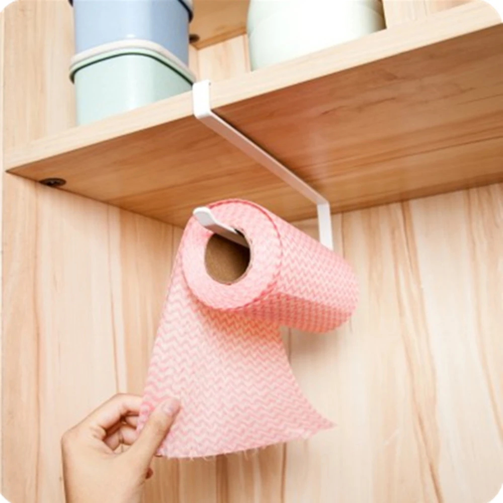 Multifunction Iron Towel Rack Storage Holder Hanging Roll Paper Organizer Tissue Bar Kitchen Tools | Строительство и ремонт