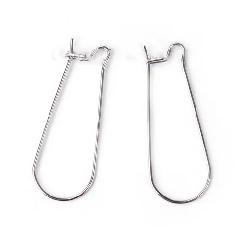 

Stainless Steel Ear Wire Hooks Earring Findings Color 20mm( 6/8") x 10mm( 3/8"), Post/ Wire Size: (21 gauge) 50 PCs
