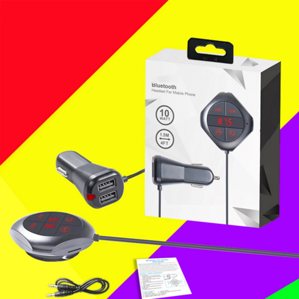 Q7S Bluetooth Hands-Free автомобильный комплект fm-передатчик аудио Музыка MP3/WMA плеер двойной USB Автомобильное зарядное устройство
