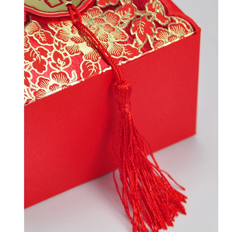 Коробка для конфет подарков 50 шт./лот красные свадебные принадлежности